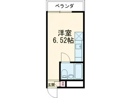 サニーパレスザウエスト(ワンルーム/2階)の間取り写真