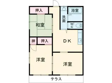 コーポFT(3DK/3階)の間取り写真