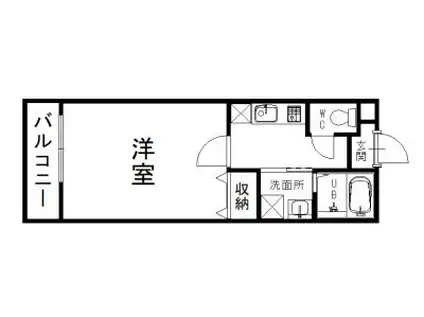アメリア和多田(1K/1階)の間取り写真