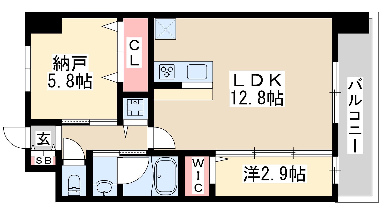 スプランディッドライズ新大阪ノース(1SLDK/10階)の間取り写真
