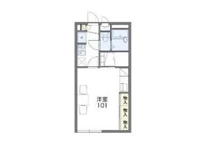 レオパレスラフィネII(1K/2階)の間取り写真