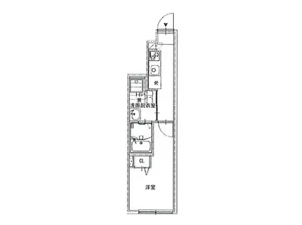 ソルナクレイシア西荻窪II(1K/1階)の間取り写真