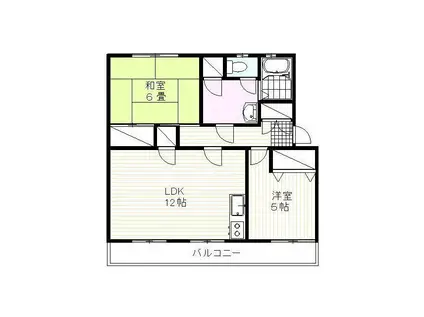 駿河ハイツ(2LDK/2階)の間取り写真