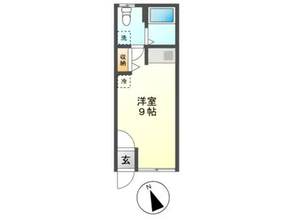 JR室蘭本線 鷲別駅 徒歩15分 2階建 築36年(ワンルーム/1階)の間取り写真