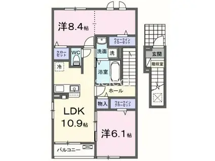 コータ・コートみずほ F(2LDK/2階)の間取り写真