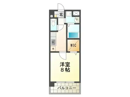 ツルトスコII番館(1K/1階)の間取り写真