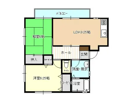 メゾンイソジ(2LDK/2階)の間取り写真