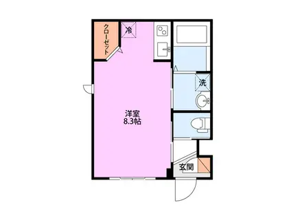 STEPS大学南(ワンルーム/1階)の間取り写真