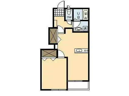 BABIESBREATH(1LDK/1階)の間取り写真