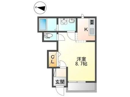 エクセル パレス(1K/1階)の間取り写真