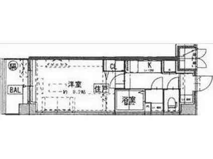 サムティ上新庄レジデンス(1K/2階)の間取り写真