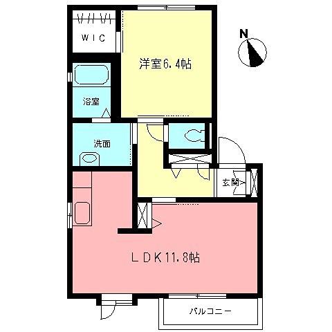コアロード(1LDK/2階)の間取り写真