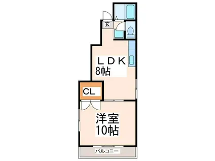 ロフティ米屋町(1LDK/3階)の間取り写真
