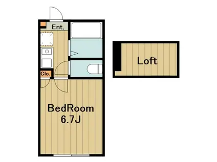 ヴィラ・コート上溝(1K/1階)の間取り写真