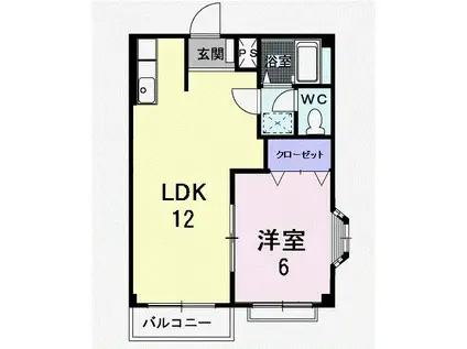 マルナカヒルズ(1LDK/2階)の間取り写真