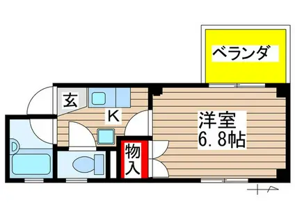 メゾン大広(1K/3階)の間取り写真