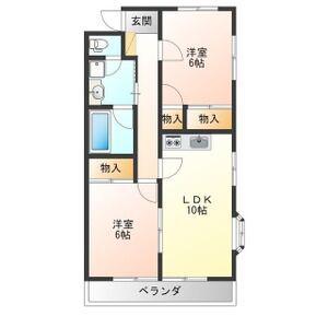 エル・ミオーレ(2LDK/4階)の間取り写真