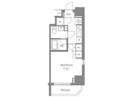 ARKMARK国分寺 アークマークコクブンジ(1K/10階)の間取り写真