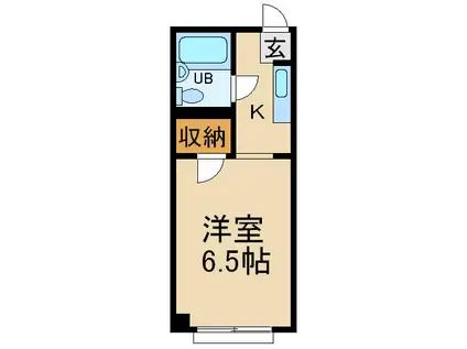 ファミールアラキ(1K/4階)の間取り写真