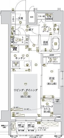 レアライズ浅草V(1LDK/4階)の間取り写真