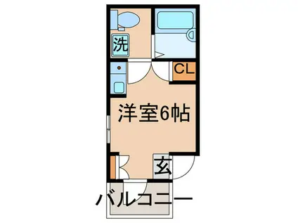 ユニタウン金町(ワンルーム/1階)の間取り写真