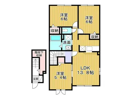 ソフィアガーデン昭和(3LDK/2階)の間取り写真