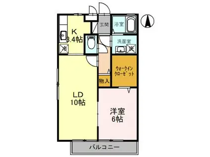 プリマベーラ(1LDK/3階)の間取り写真