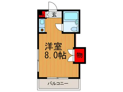 徳広マンション(ワンルーム/3階)の間取り写真