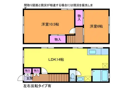 アクティヴタウンG・H(2LDK/1階)の間取り写真