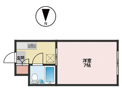 小島マンション(1K/3階)の間取り写真