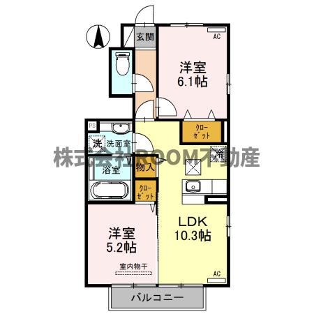 マール・ビビ(2LDK/1階)の間取り写真