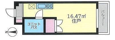 赤玉ビル(ワンルーム/3階)の間取り写真