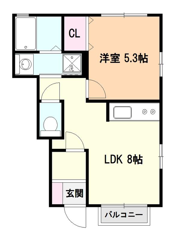 BEAUTH HEIM(1LDK/1階)の間取り写真