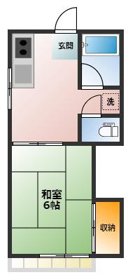 藤コーポ(1K/2階)の間取り写真