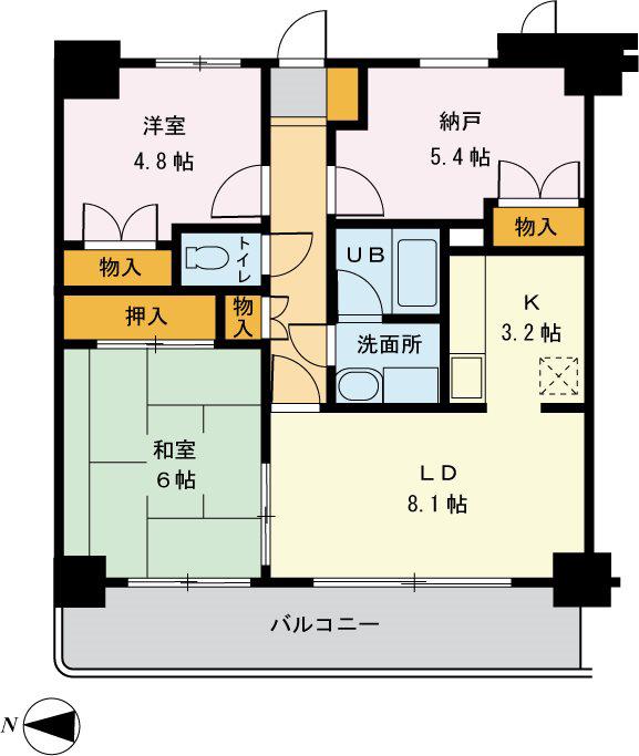 ウイングス葛西(3LDK/3階)の間取り写真