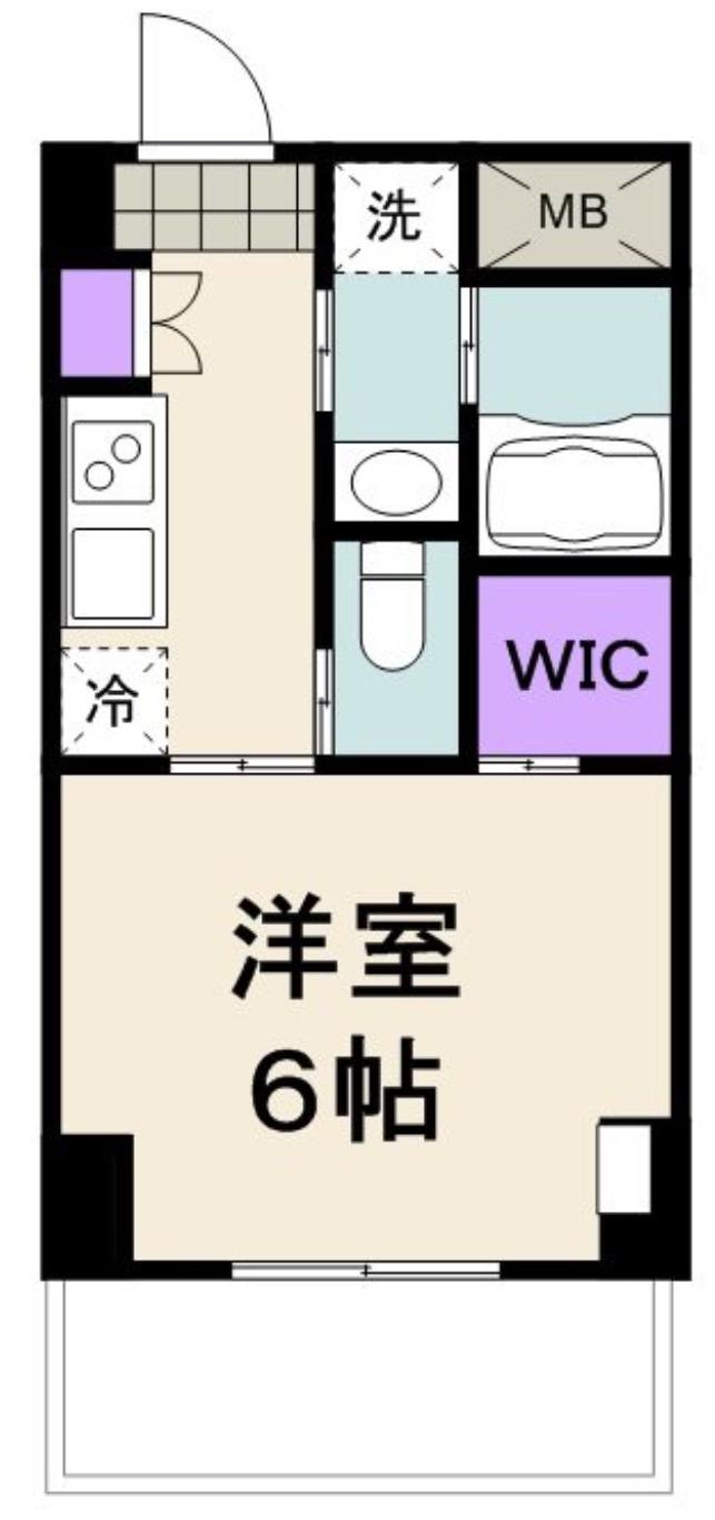 コンフォール玉川台(1K/4階)の間取り写真