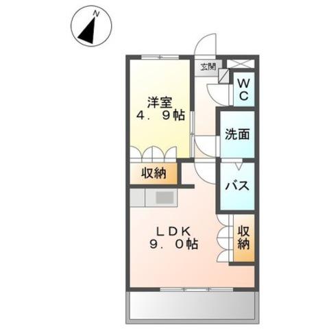 サングリーンズ(1LDK/3階)の間取り写真
