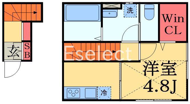 ナリトモ誉田A(1K/2階)の間取り写真