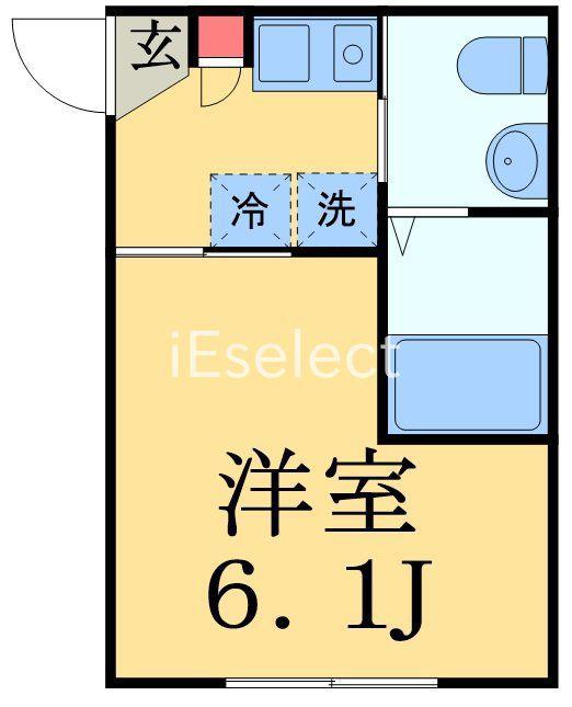 アルサーヴ千葉(1K/3階)の間取り写真