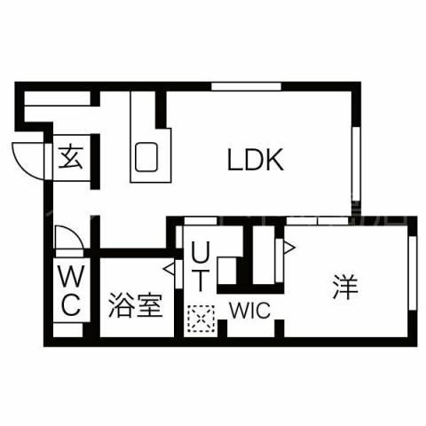 NEXT AVE.TSUKISAMU(1LDK/3階)の間取り写真