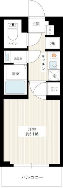 MAXIV池袋(1K/4階)の間取り写真