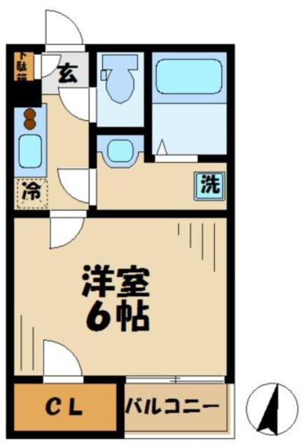 レオネクストグリーンヒルズ(1K/2階)の間取り写真