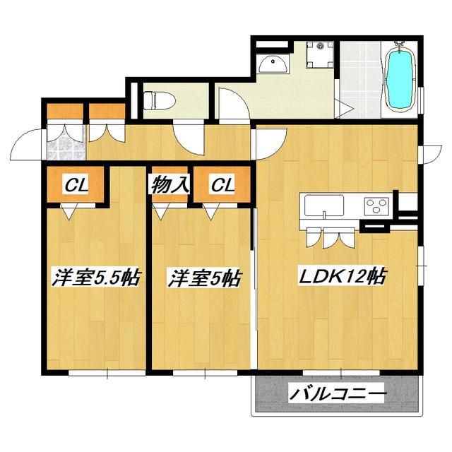 IBIS(2LDK/1階)の間取り写真