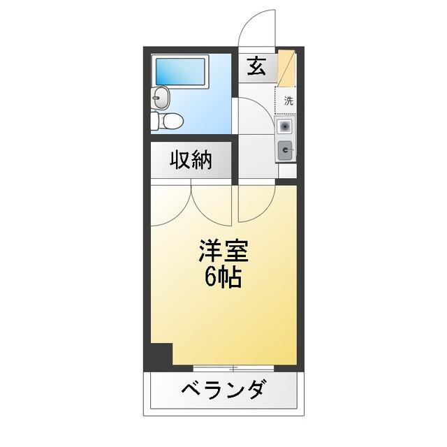 ヴェルディーノ(1K/2階)の間取り写真