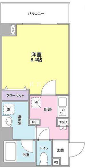 ルミエール門前仲町(1K/5階)の間取り写真