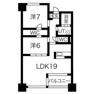 サンクレスト原町(2LDK/4階)の間取り写真
