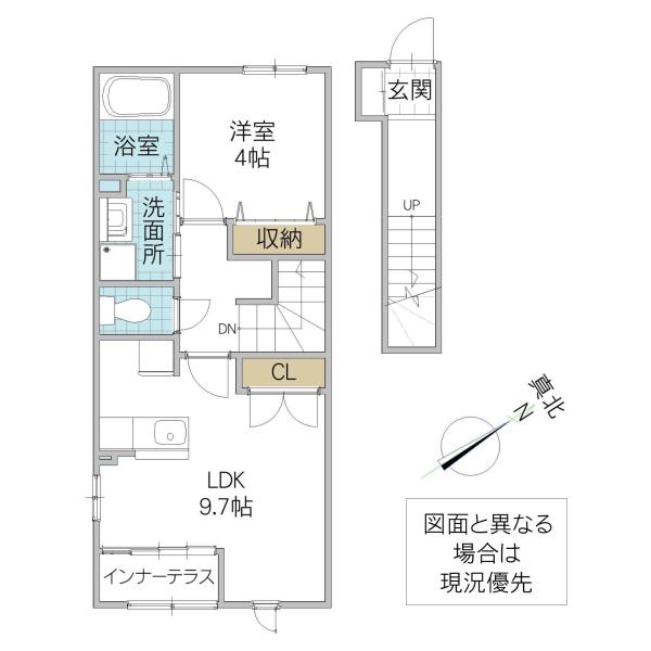 スカイ ハイム(1LDK/2階)の間取り写真