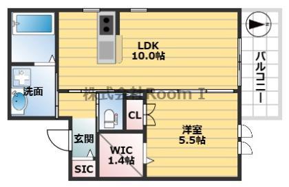 メゾン・ド・ソレイユ・旭化成ヘーベルメゾンHEBEL HAUS(1LDK/2階)の間取り写真