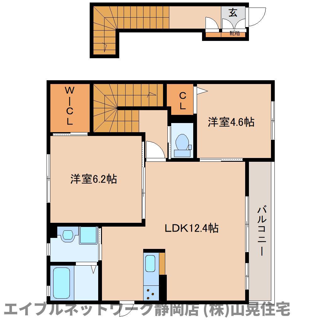 レ・セーナ(2LDK/2階)の間取り写真