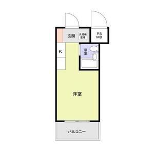 プレンディ鷺沼(ワンルーム/3階)の間取り写真